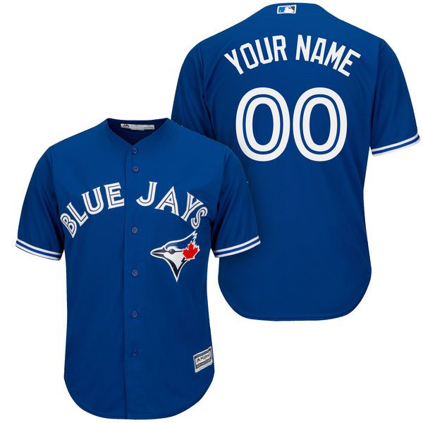 Men Toronto Blue Jays Majestic Royal Blue Cool Base Custom MLB Jersey